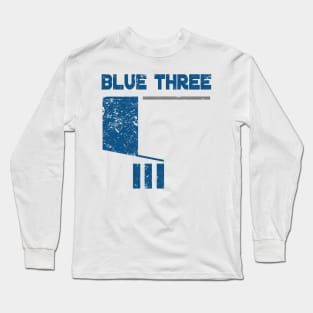 Blue 3 Long Sleeve T-Shirt